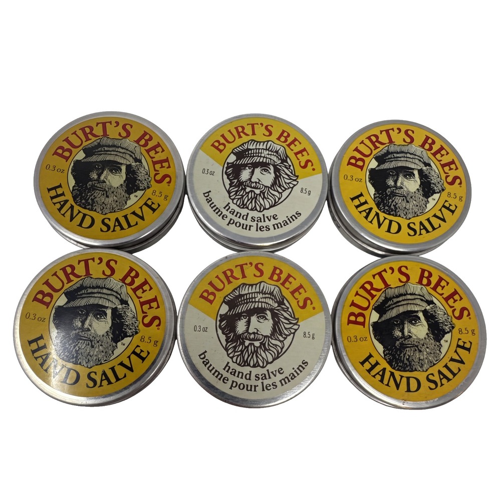 6 Pack Burts Bees Travel Size Moisturizing Hand Salve Lotion 0.3 oz FLC189